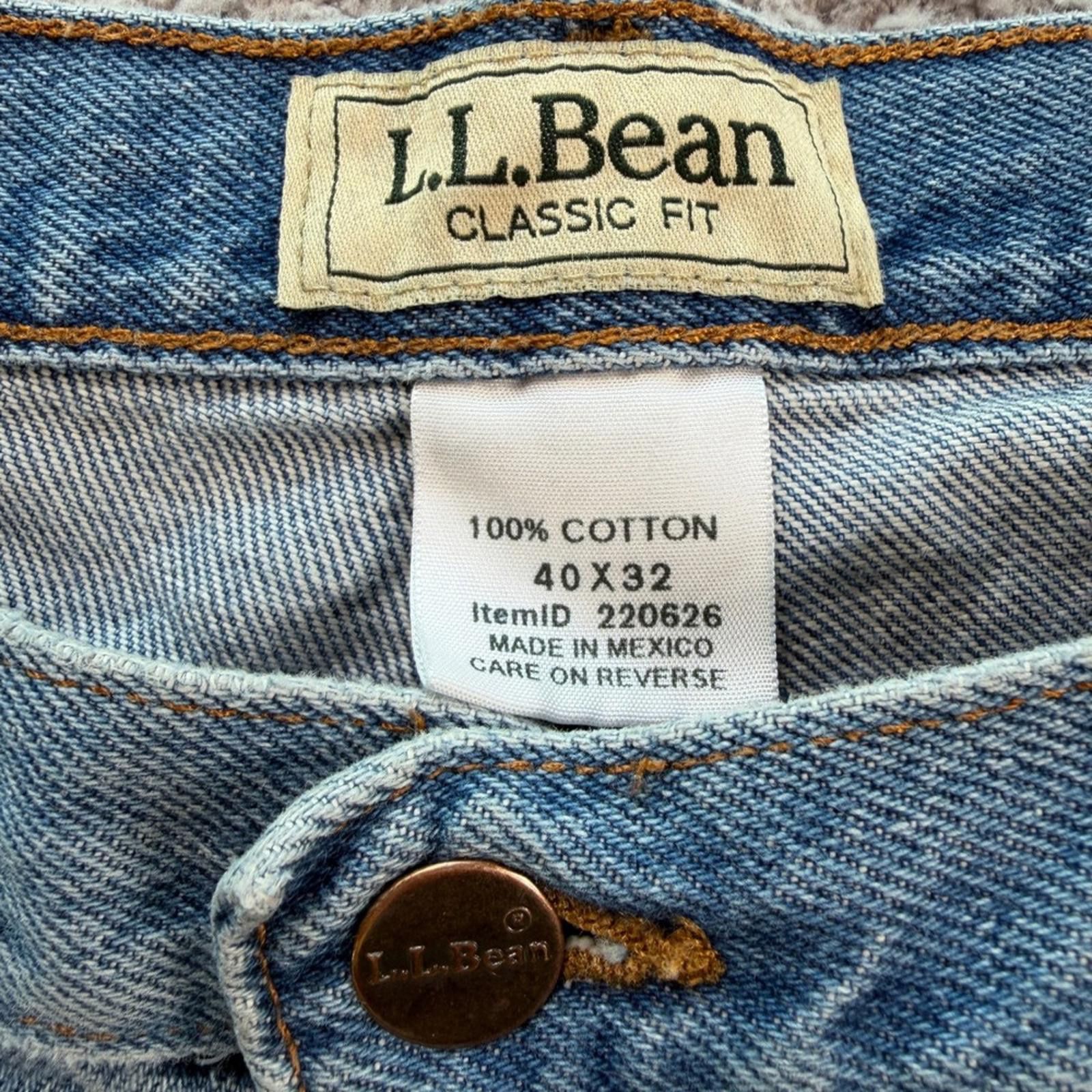 L.L. Bean L.L.Bean Classic Fit Jeans 40x32 Relaxed Straight Leg Faded Size US 40 / EU 56 - 5 Thumbnail