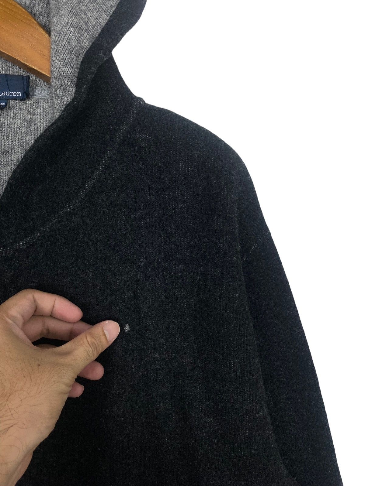 Polo Ralph Lauren Rare‼️ Polo Ralph Lauren DISTRESSED Wool Hoodie Size US M / EU 48-50 / 2 - 10 Thumbnail