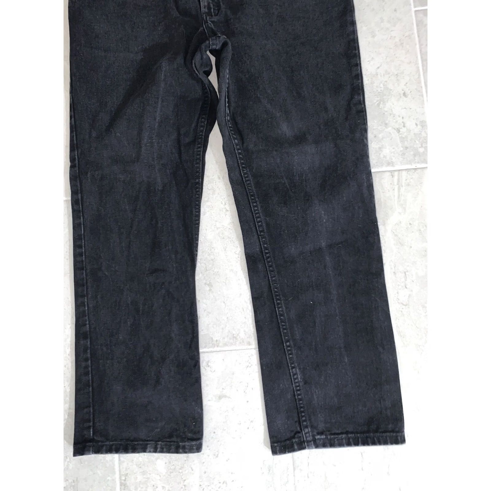 Lee Lee Regular Fit Jeans Black 42x30 Denim 5-Pocket Button Zip Mens Jeans Retro Vintage? Size US 42 / EU 58 - 4 Thumbnail