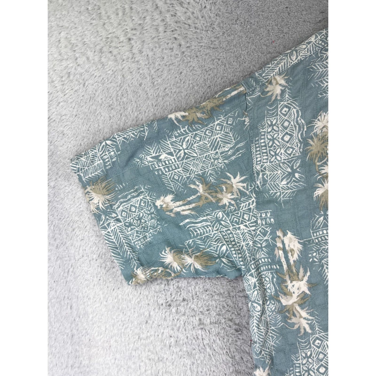 Vintage VINTAGE Red Turtle Shirt Adult Medium Teal Palm Tribal Print 100% Silk Hawaiian Size US M / EU 48-50 / 2 - 3 Thumbnail