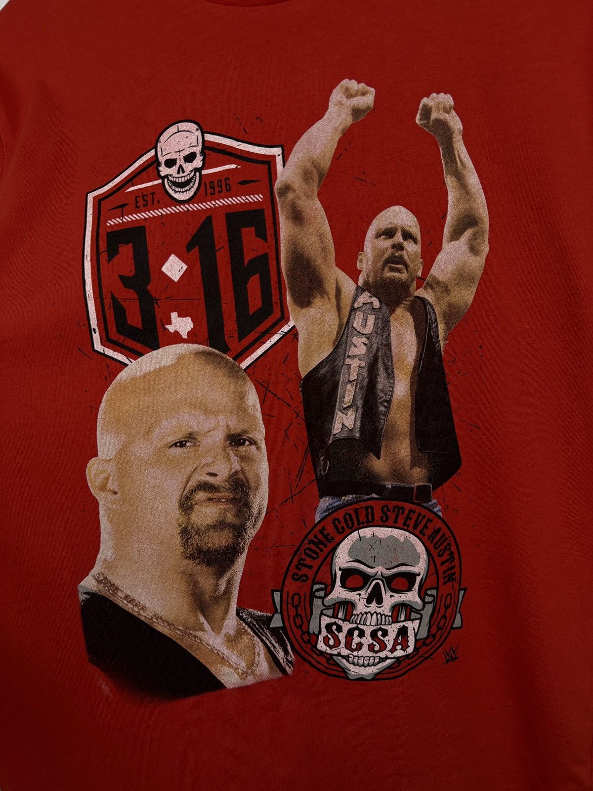 WWE 🇺🇸💀 Stone Cold Steve Austin 3:16 WWE Wrestling T-Shirt Rare Size US M / EU 48-50 / 2 - 4 Thumbnail