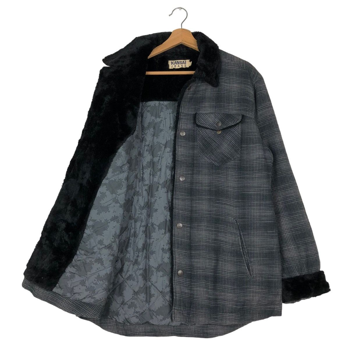 Japanese Brand × Vintage 🔥VINTAGE FLANNEL WORK SHIRT JACKET KANSAI JEANS JAPAN Size US L / EU 52-54 / 3 - 11 Thumbnail