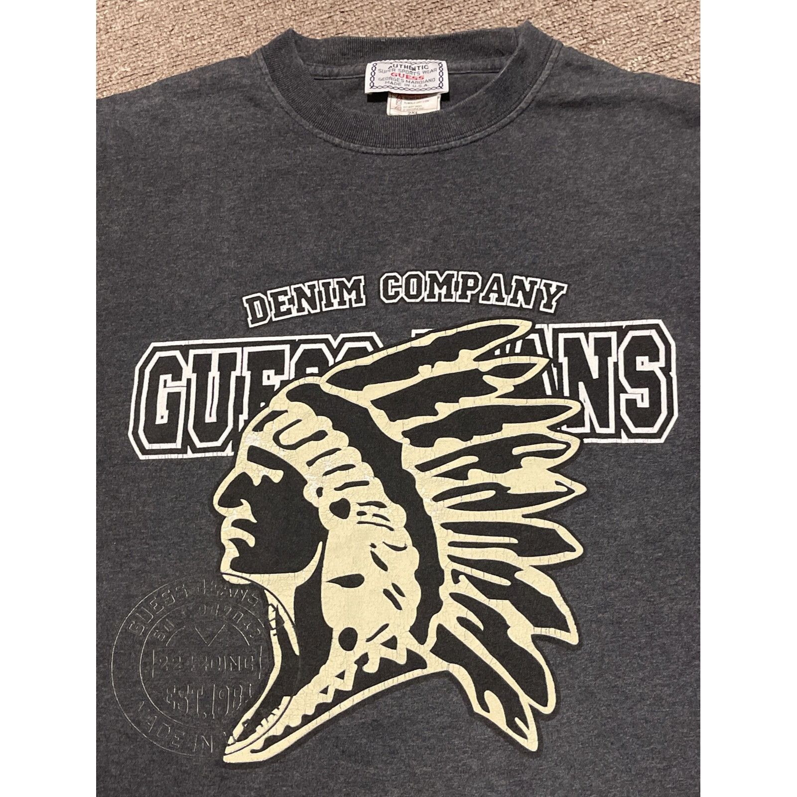 Guess Vintage 90s 2XL XXL Guess Jeans Native Indian Spellout Long Size US XXL / EU 58 / 5 - 3 Thumbnail