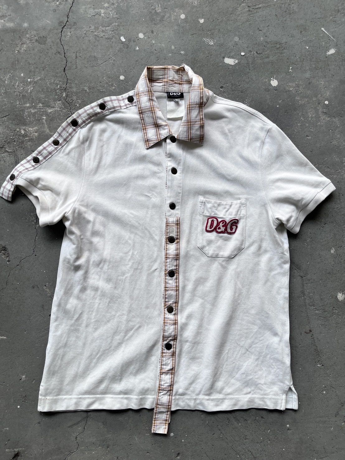 Dolce & Gabbana Dolce&Gabanna Shirt Unisex White Red Brown Short Sleeve Size US M / EU 48-50 / 2 - 1 Thumbnail