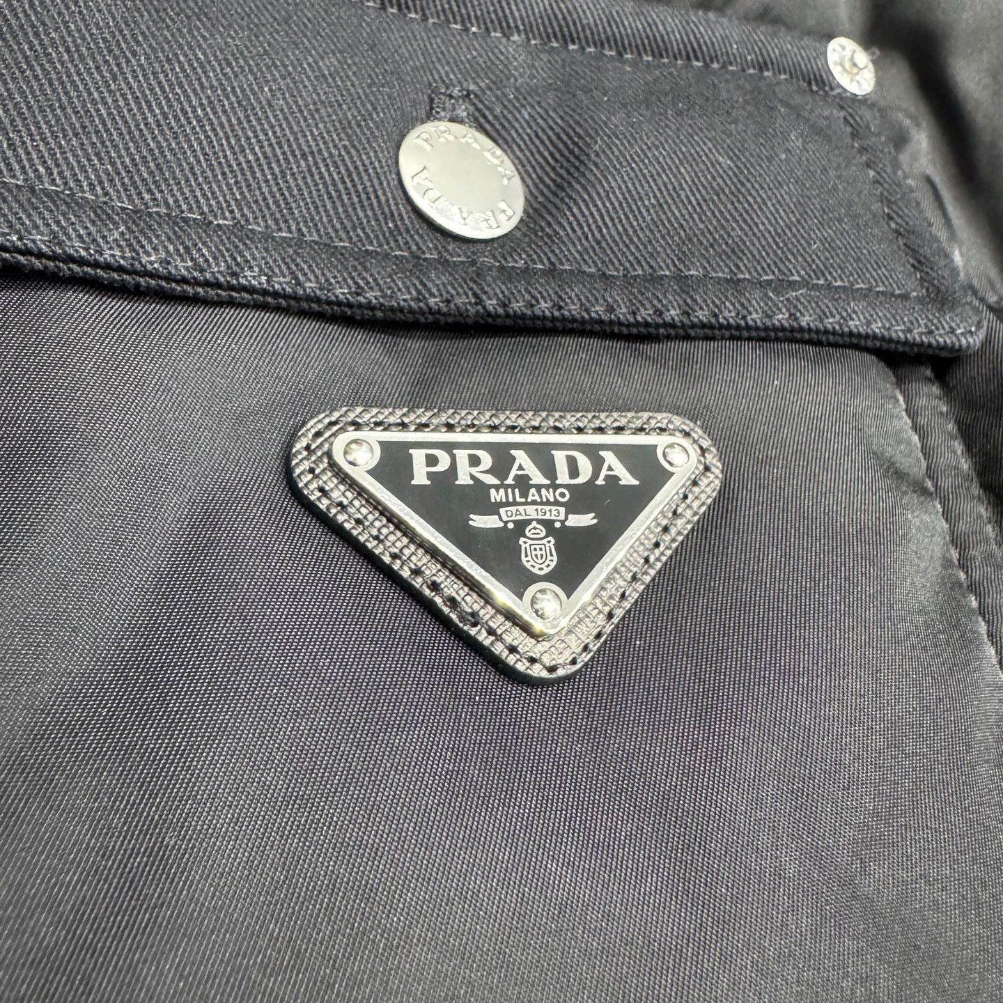 Prada Black Puffer Jacket with Front Zipper and Pockets Size US M / EU 48-50 / 2 - 2 Thumbnail