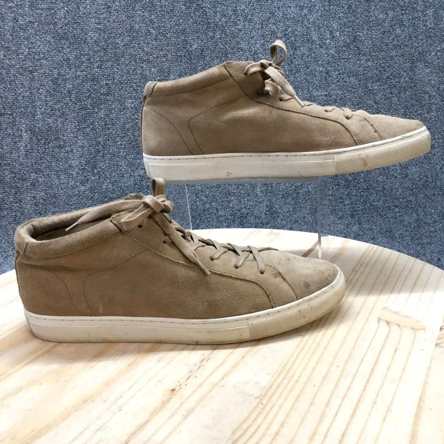 Banana Republic Banana Republic Shoes Mens 11M Sneakers Beige Leather Casual High Top Almond Toe Nike Size US L / EU 52-54 / 3 - 2 Thumbnail
