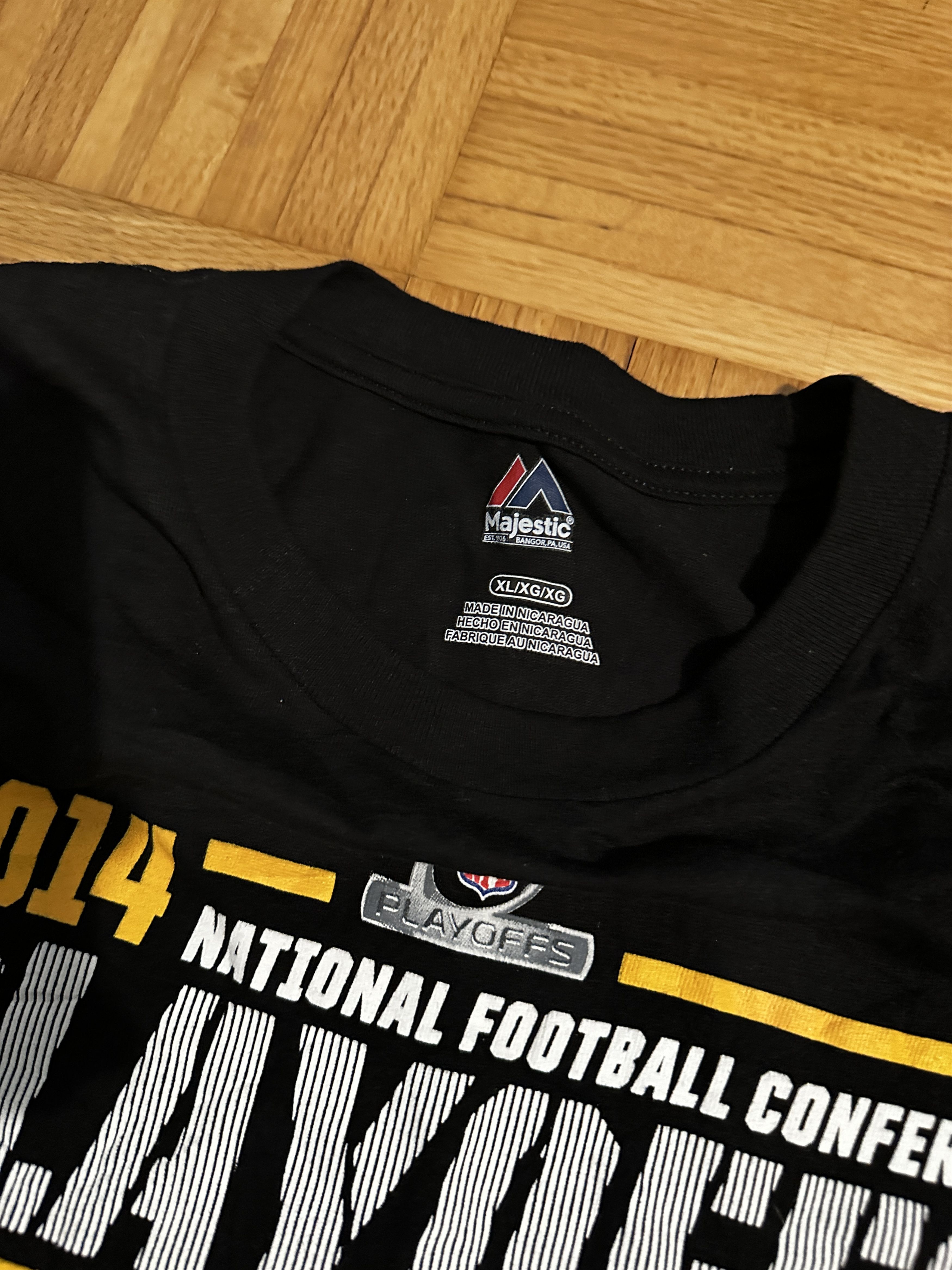 NFL 2014 Green Bay Packers NFC Playoffs Tee Black XL Size US XL / EU 56 / 4 - 2 Thumbnail