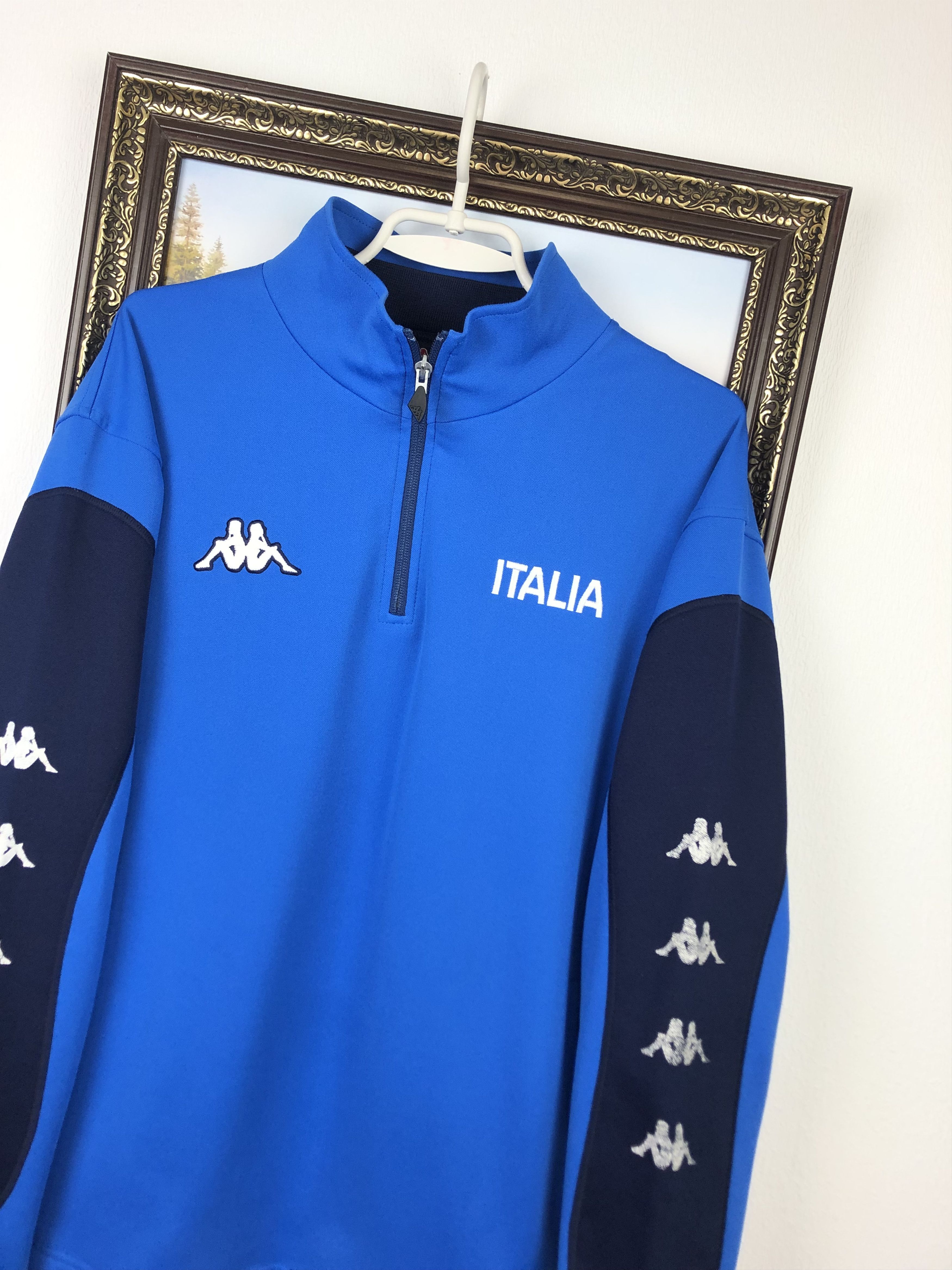 Kappa × Vintage Vintage Kappa Italy Football Jacket Sweatshirt Soccer Track Size US L / EU 52-54 / 3 - 4 Thumbnail