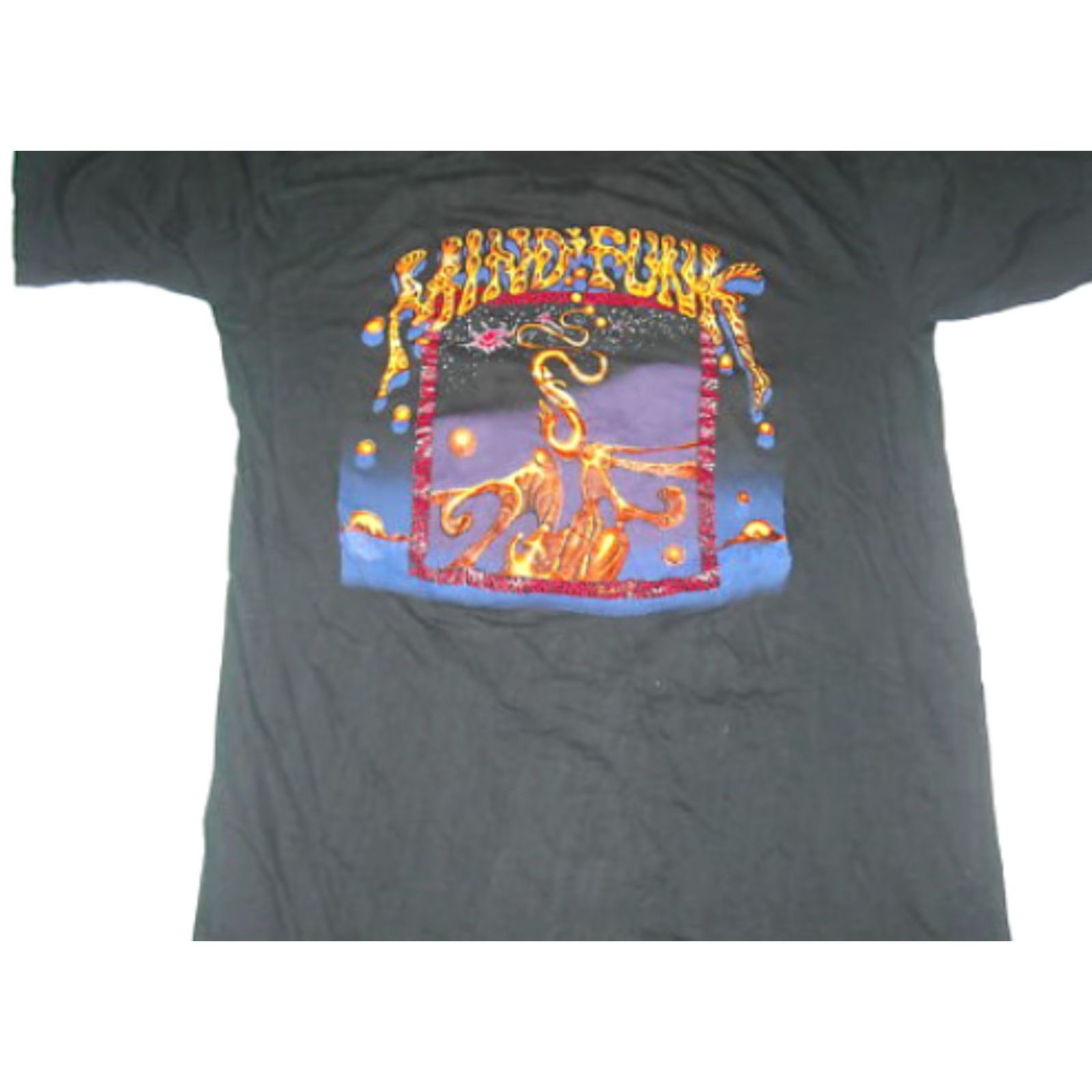 VINTAGE Mind Funk T Shirt XL Black 90s Mens T-Shirt 1991 RARE United States Rock Band