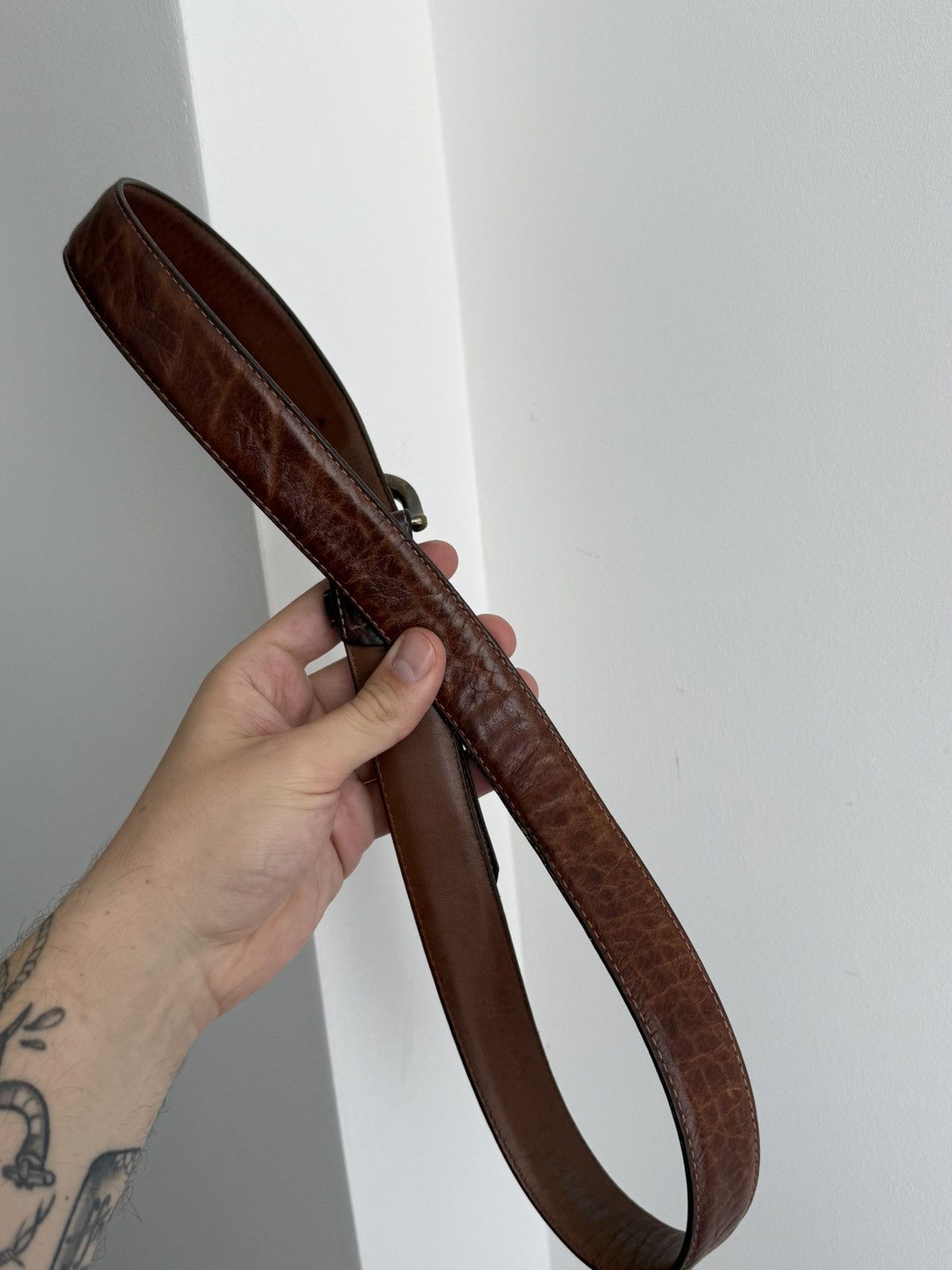 L.L. Bean Vintage L.L.Bean Made in USA Leather Belt Size ONE SIZE - 3 Thumbnail