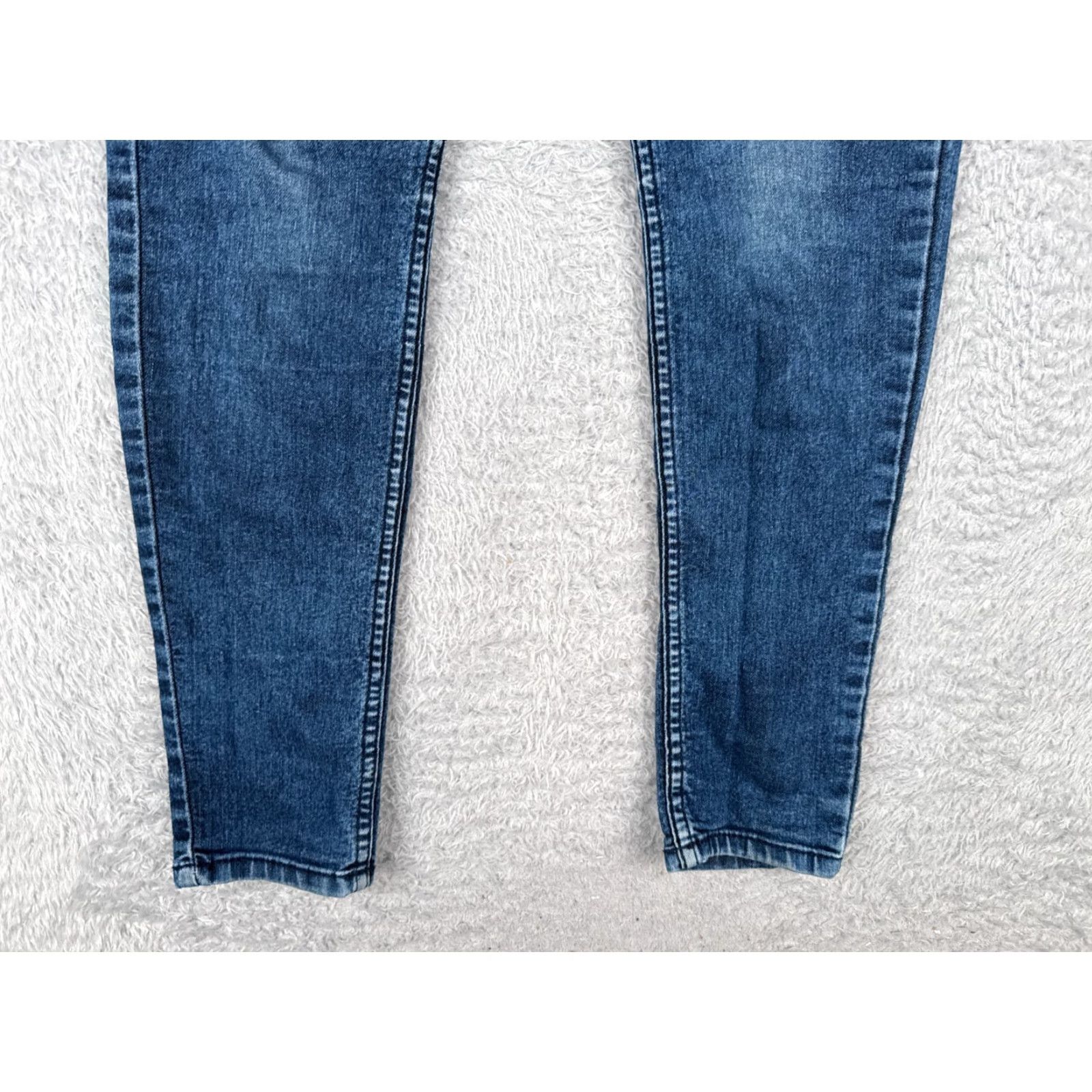 Denime Divided Jeans Women 6 Blue Denim Skinny Tapered Distressed Mid Rise Cotton 25x29 Size 28" / US 6 / IT 42 - 2 Thumbnail