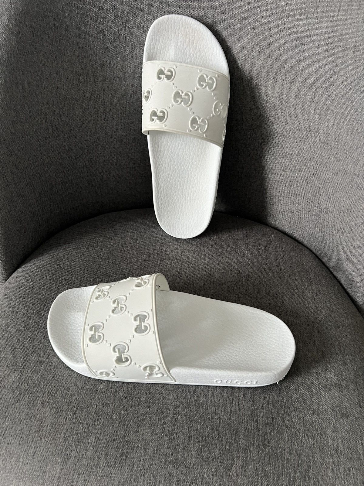 Gucci Gucci White Slides Sandals Size 39 Luxury Designer Size US 6.5 / EU 39-40 - 6 Thumbnail