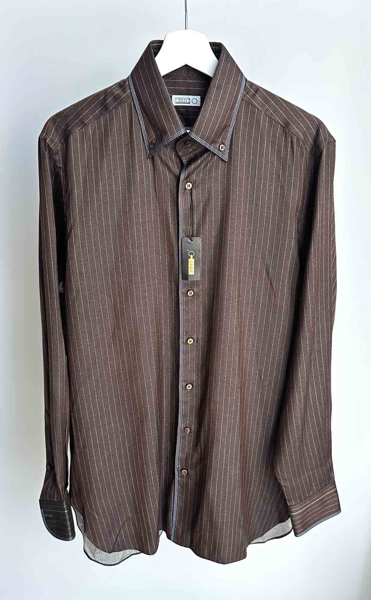 Zilli Men's silk shirt ZILLI Size US L / EU 52-54 / 3 - 2 Thumbnail