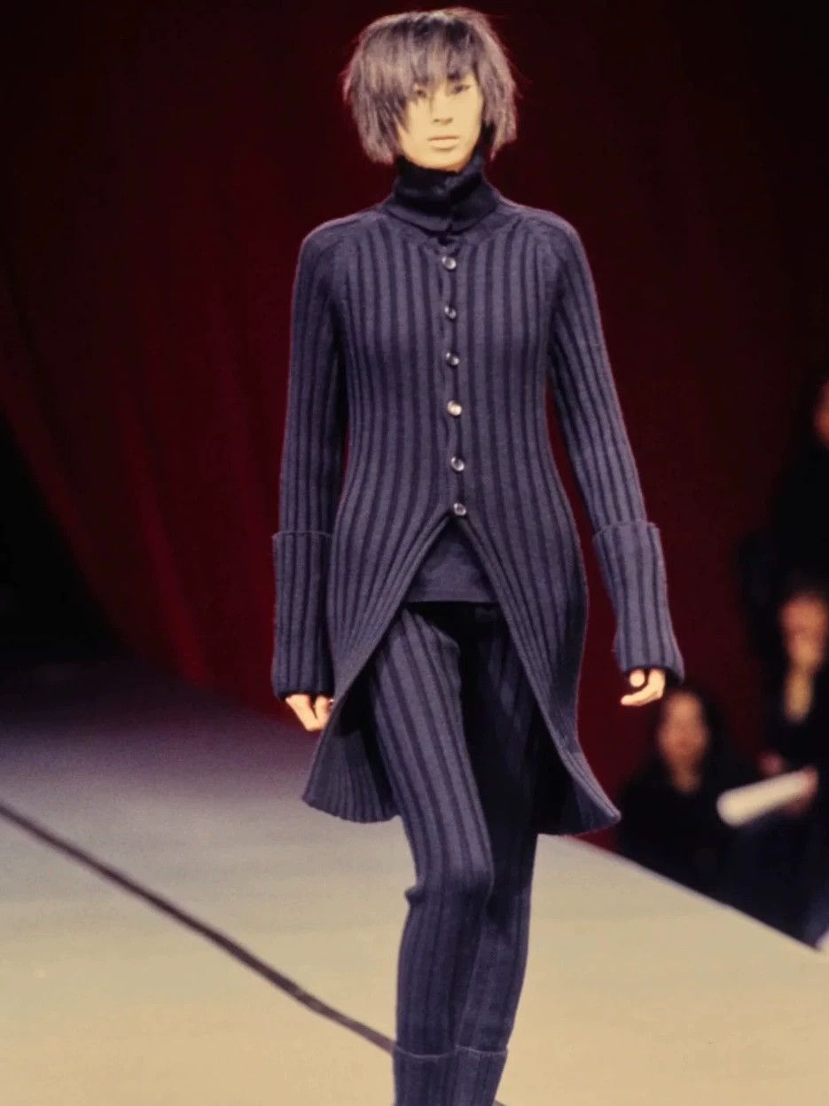 Yohji Yamamoto Yohji Yamamoto 95aw Archive High Neck Ribbed Knit wmn S Size S / US 4 / IT 40 - 1 Thumbnail