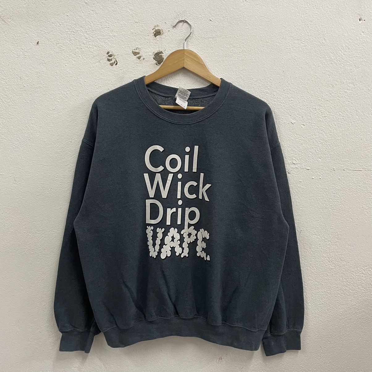 Vintage 🔥Vintage Coil Wick Drip Vape Spellout Sweatshirts Size US M / EU 48-50 / 2 - 1 Thumbnail