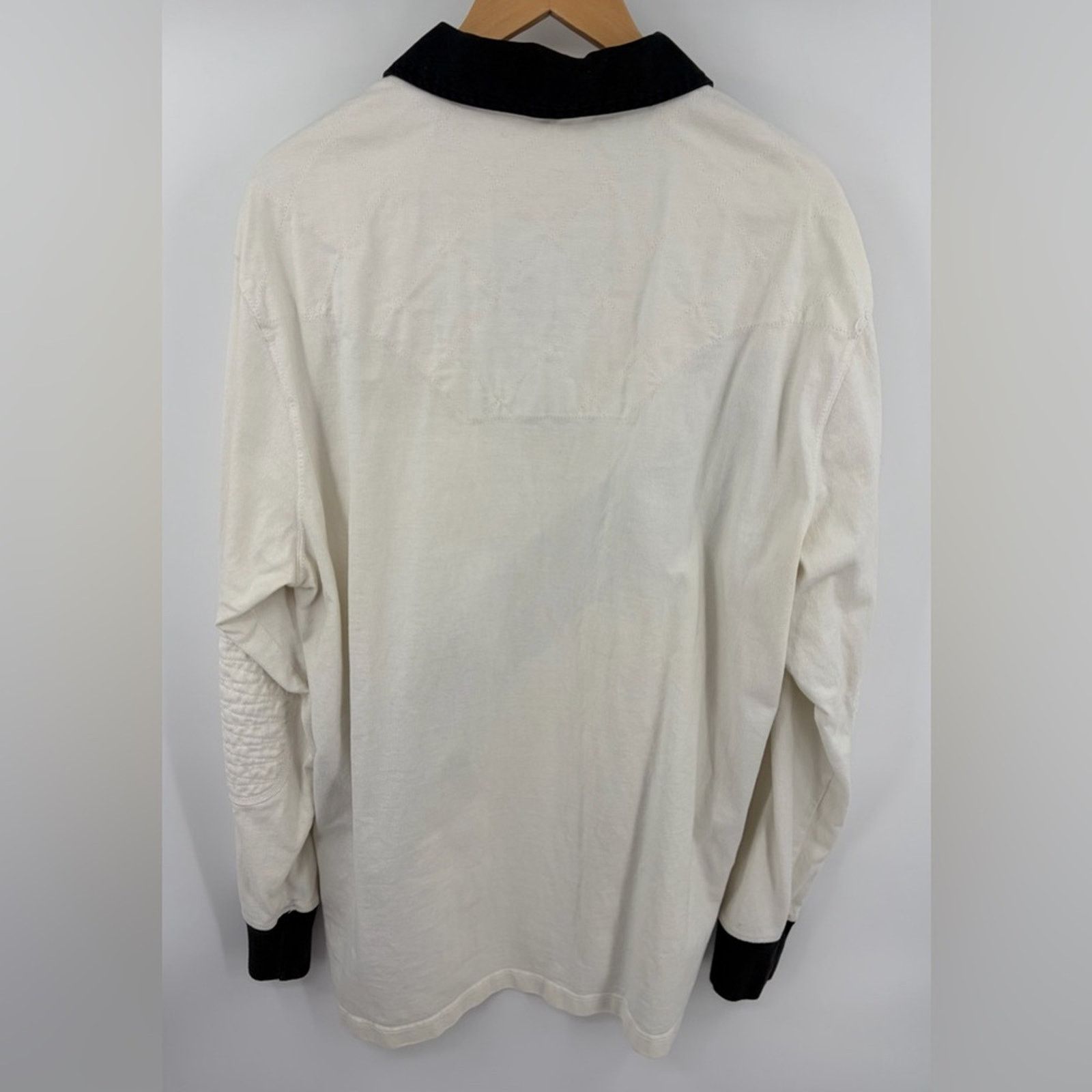 Old Navy VTG Old Navy mens long sleeve rugby polo off white shirt XXL Size US XXL / EU 58 / 5 - 5 Thumbnail