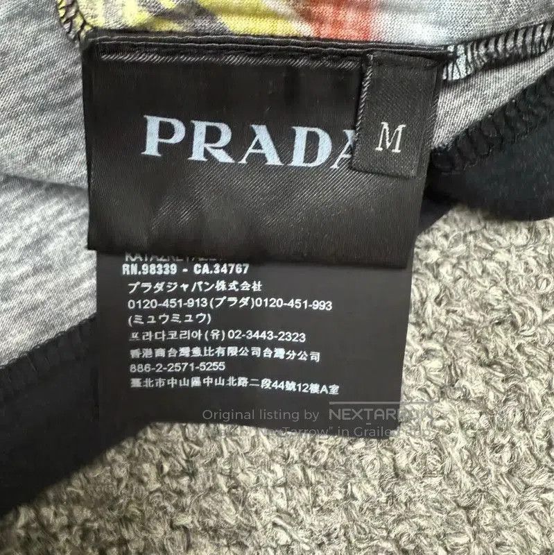 Prada Prada Multicolor Graphic Cotton T-Shirt for Men. Size US M / EU 48-50 / 2 - 4 Thumbnail