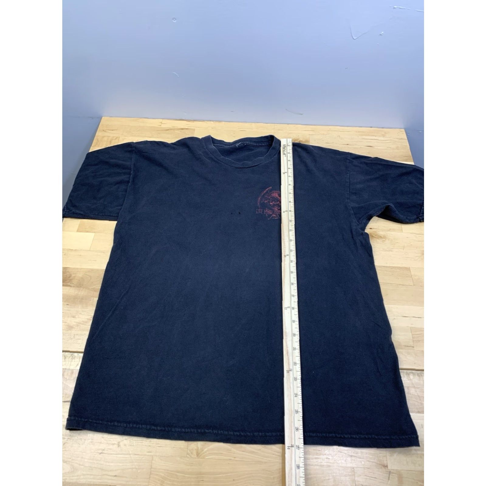 Olive Live Hard Ride Harder T Shirt Mens L Black Biker 11648 Size US L / EU 52-54 / 3 - 6 Thumbnail