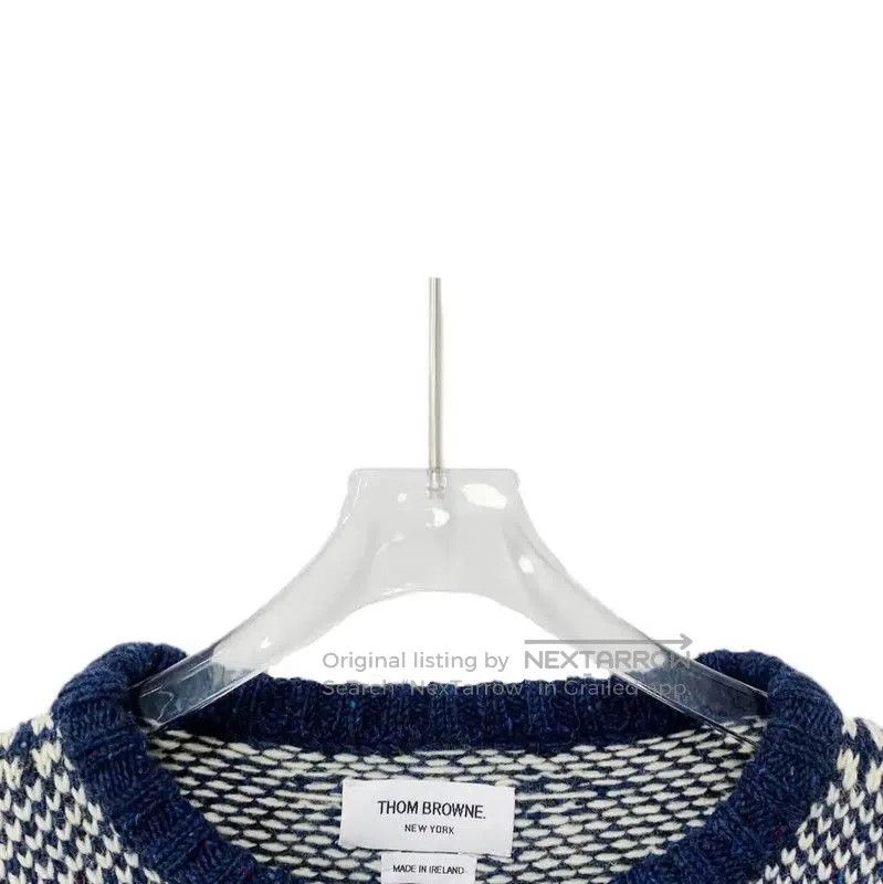 Thom Browne Thom Browne Navy Wool Men's Sweater . Size US S / EU 44-46 / 1 - 3 Thumbnail