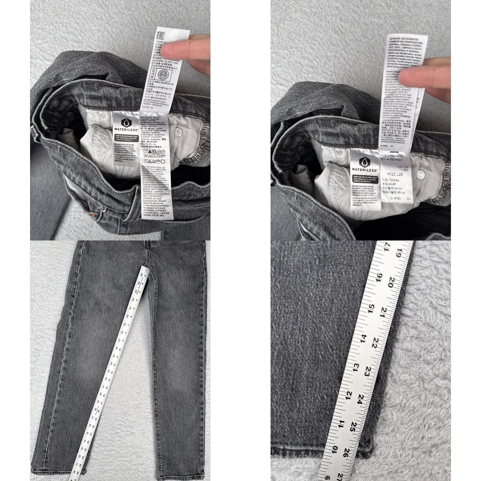 Levi's VINTAGE Levi's Wedgie Straight Jeans Womens 25x28 Black Button Fly High Rise Ankle Denim Size 42" / US 20 - 8 Thumbnail