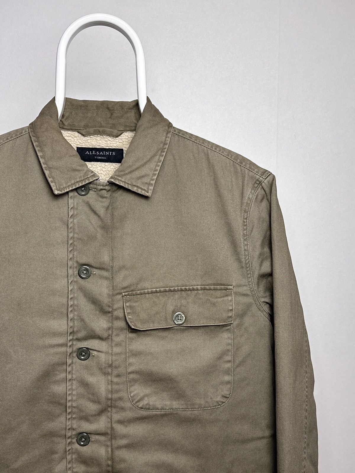 Allsaints AllSaints Deck Shirt Sherpa Overshirt Military Jacket Size US XS / EU 42 / 0 - 3 Thumbnail