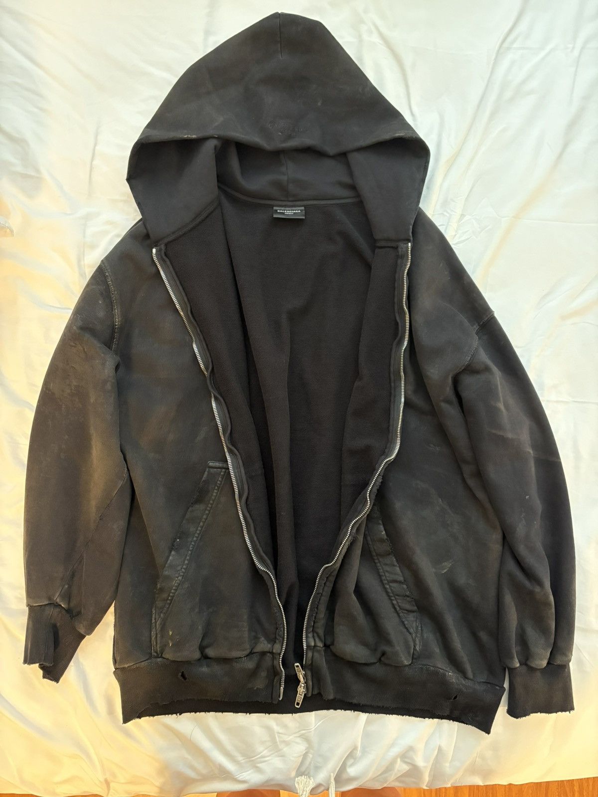 Balenciaga Balenciaga mud dyed zip up hoodie Size US S / EU 44-46 / 1 - 2 Thumbnail