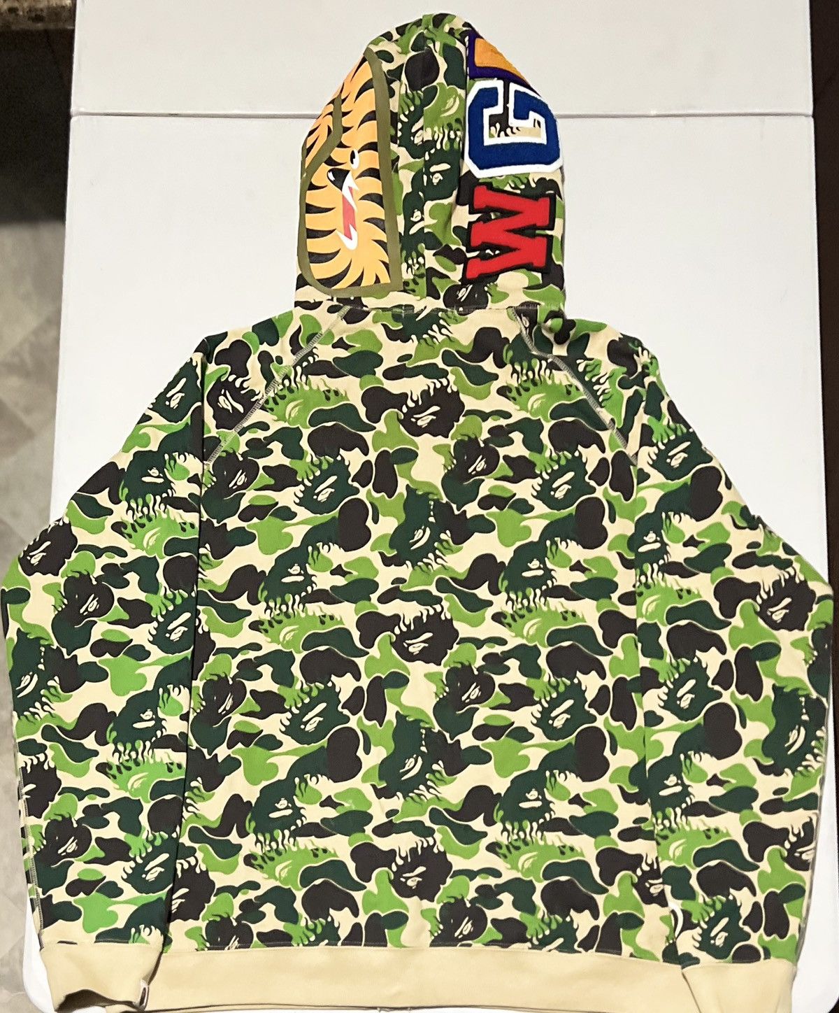 Bape BAPE Flame Green Camaflouge Full Zip Hoodie Size US L / EU 52-54 / 3 - 3 Thumbnail