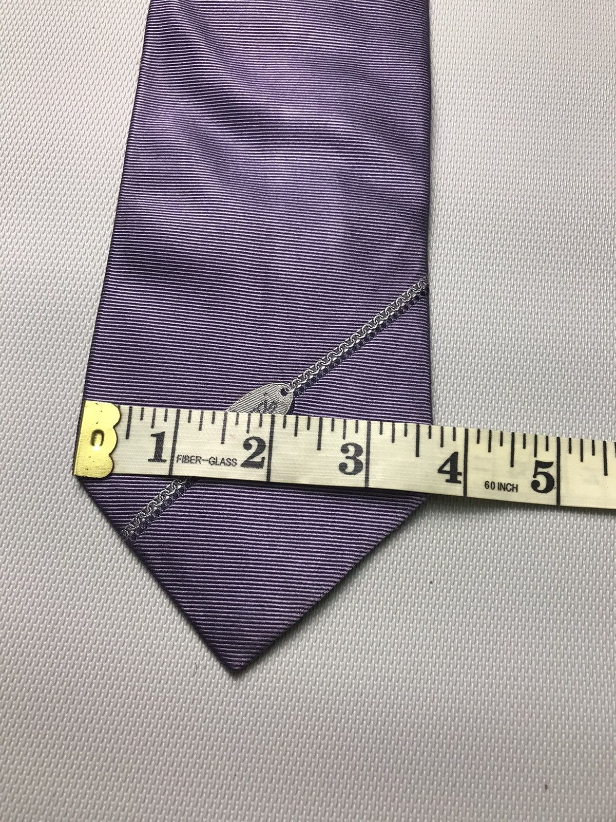 Gucci GUCCI Signature Logo Micro GGWEB Silk Tie purple Size ONE SIZE - 6 Thumbnail