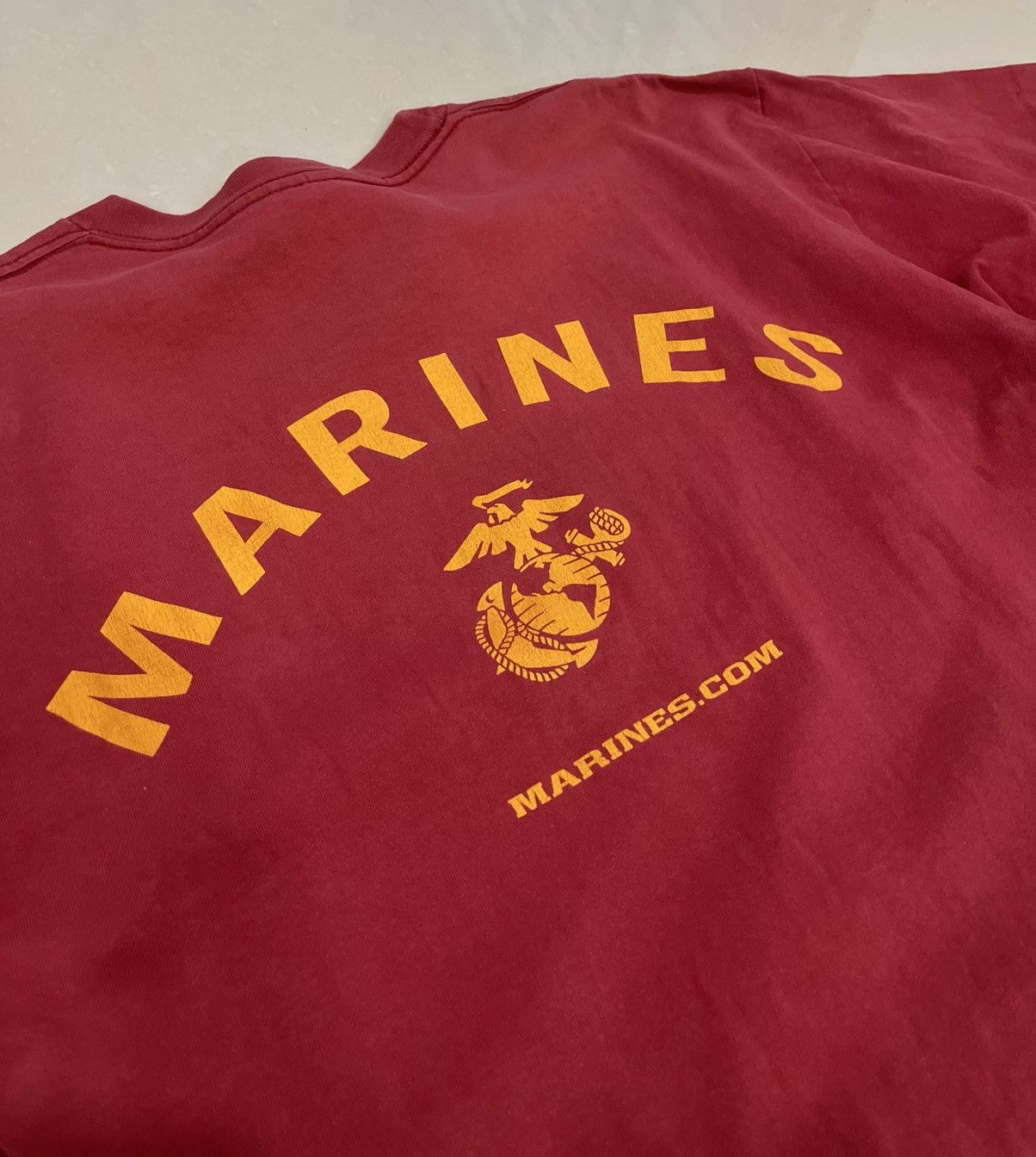 Vintage Vintage 90s Us Army USMC Tshirt Made in USA Size US L / EU 52-54 / 3 - 3 Thumbnail