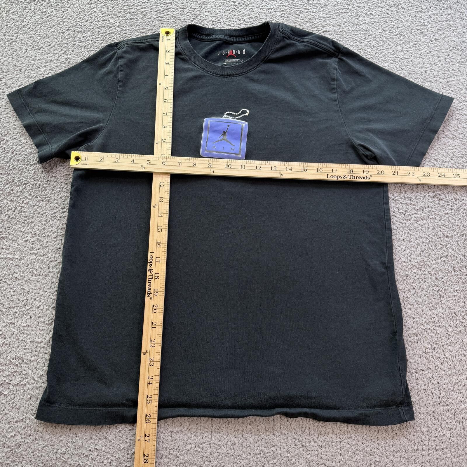 Jordan Brand Y2K Jordan Air Dog Tag Graphic T Shirt Faded Black Tee L Size US L / EU 52-54 / 3 - 4 Thumbnail