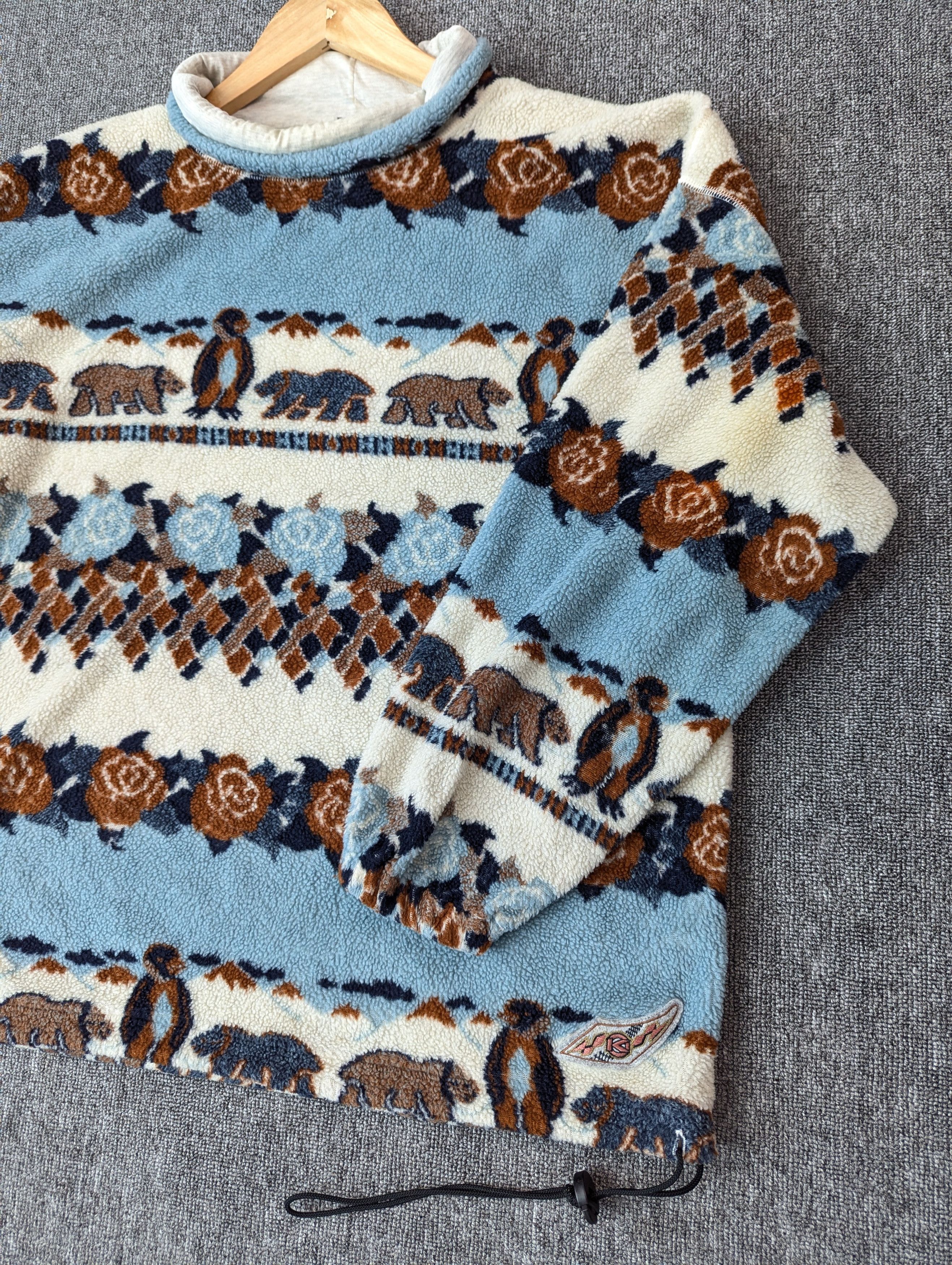 Asics Killy By Asic Japanese Brand Skiwear Fleece Printed Sweater Size US L / EU 52-54 / 3 - 2 Thumbnail