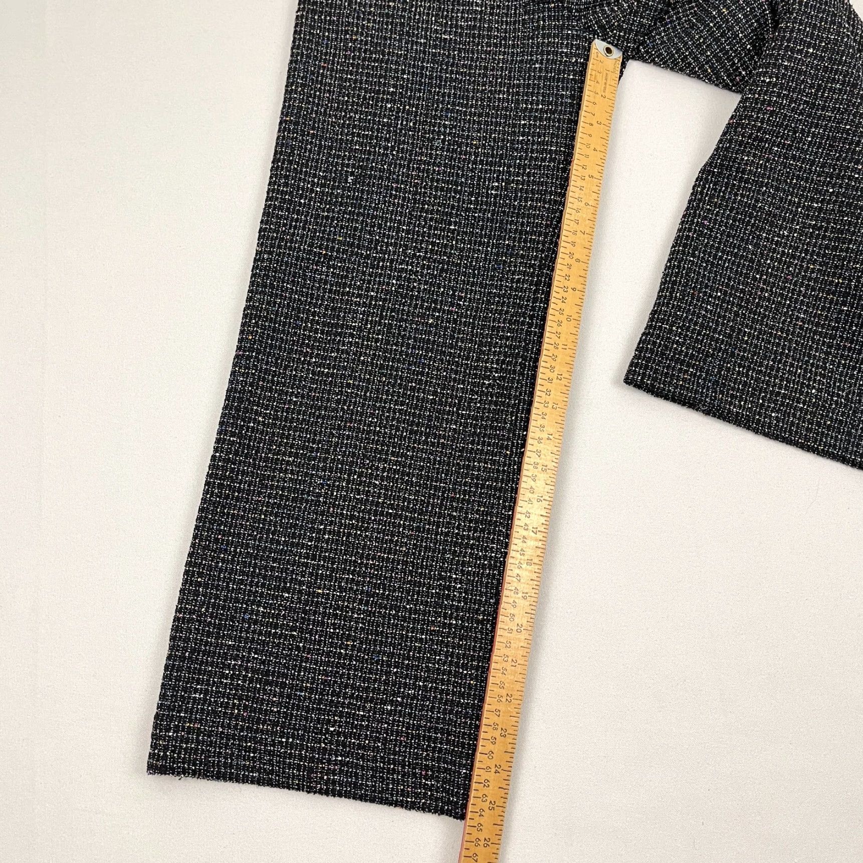Anthropologie Maeve The Colette Pants Cropped Wide-Leg Tweed Black 27 Anthropologie Dress Pants? Size 27" / US 4 / IT 40 - 3 Thumbnail
