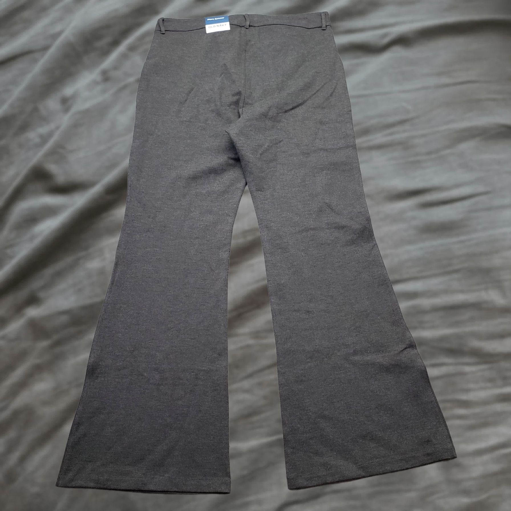Old Navy Old Navy Trouser Pants Women's 14 Gray Viscose Blend Stretch Casual Flared Leg Size 36" / US 14 / IT 50 - 1 Thumbnail