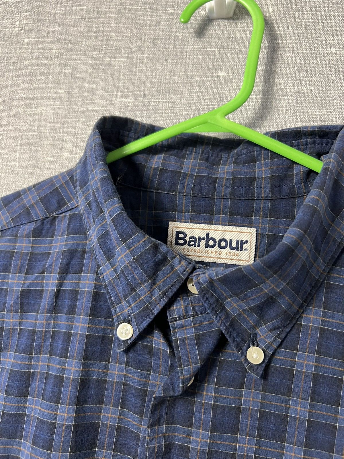 Barbour Barbour Button Up‎ Long Sleeve Checkered Shirt Size US L / EU 52-54 / 3 - 6 Thumbnail