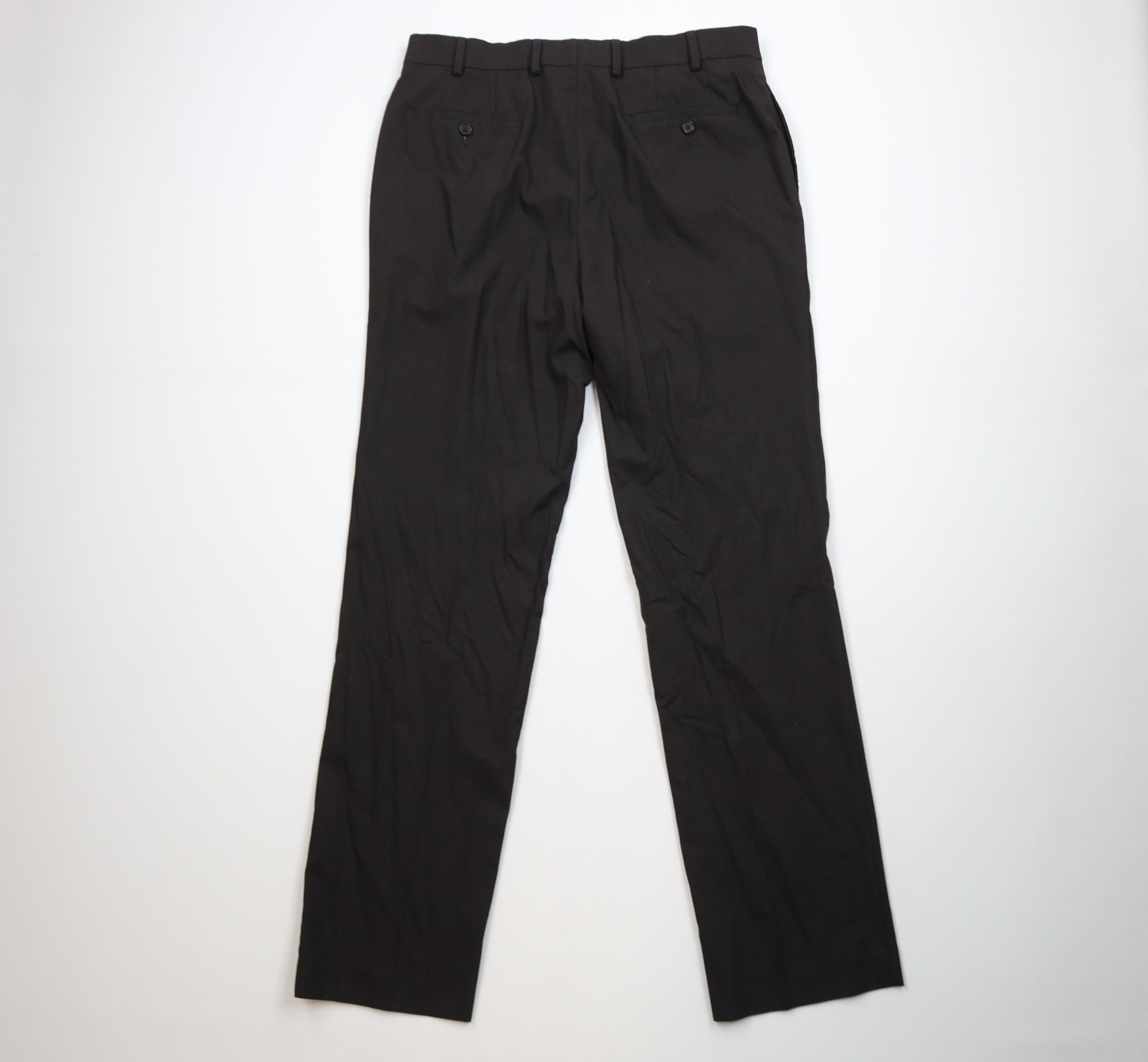 Ralph Lauren Vintage Ralph Lauren Knit Wide Leg Chino Pants Brown Plaid Size US 36 / EU 52 - 8 Thumbnail