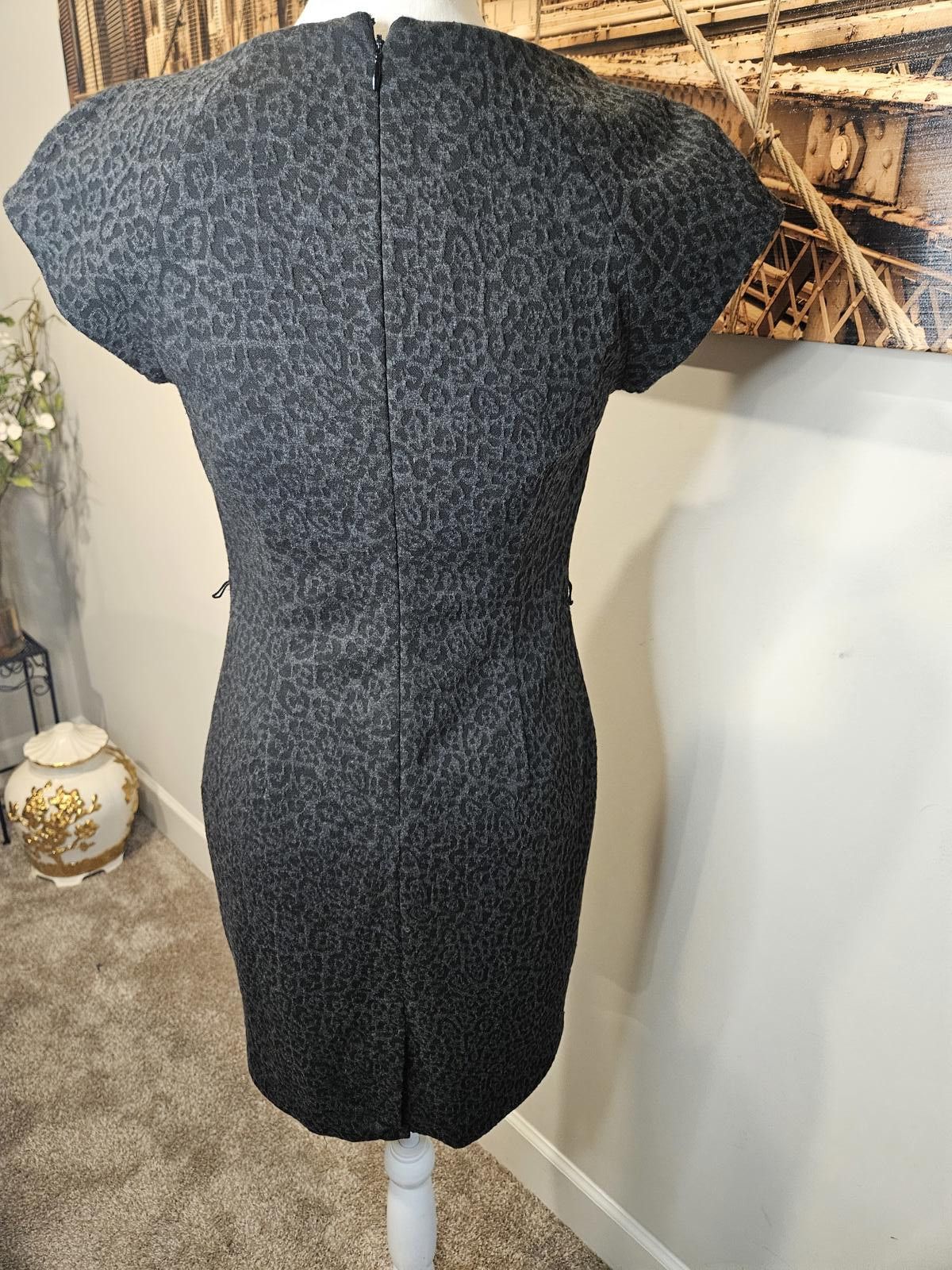 Charter Club Charter Club Elegant Gray Leopard Print Dress Size S / US 4 / IT 40 - 3 Thumbnail