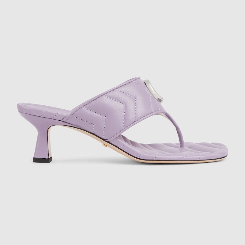 Gucci Gucci Double G Thong Heeled Sandals SIZE 40.5 Size ONE SIZE - 1 Thumbnail