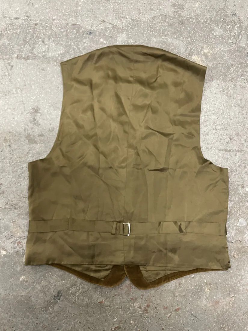 Emporio Armani × Vintage 1990s Emporio Armani Beige Velvet Vest Size US S / EU 44-46 / 1 - 2 Thumbnail