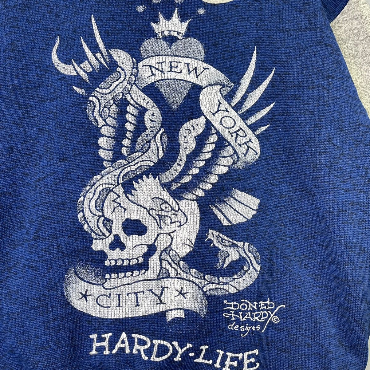 Ed Hardy Ed Hardy New York Skull Eagle Graphic Varsity Hoodie Jacket Size US XXL / EU 58 / 5 - 2 Thumbnail