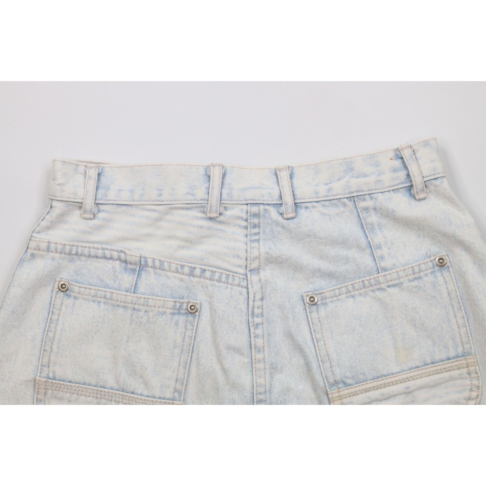 Vintage Vintage 90s Streetwear Faded Acid Wash Denim Jean Skirt Size 28" / US 6 / IT 42 - 11 Thumbnail