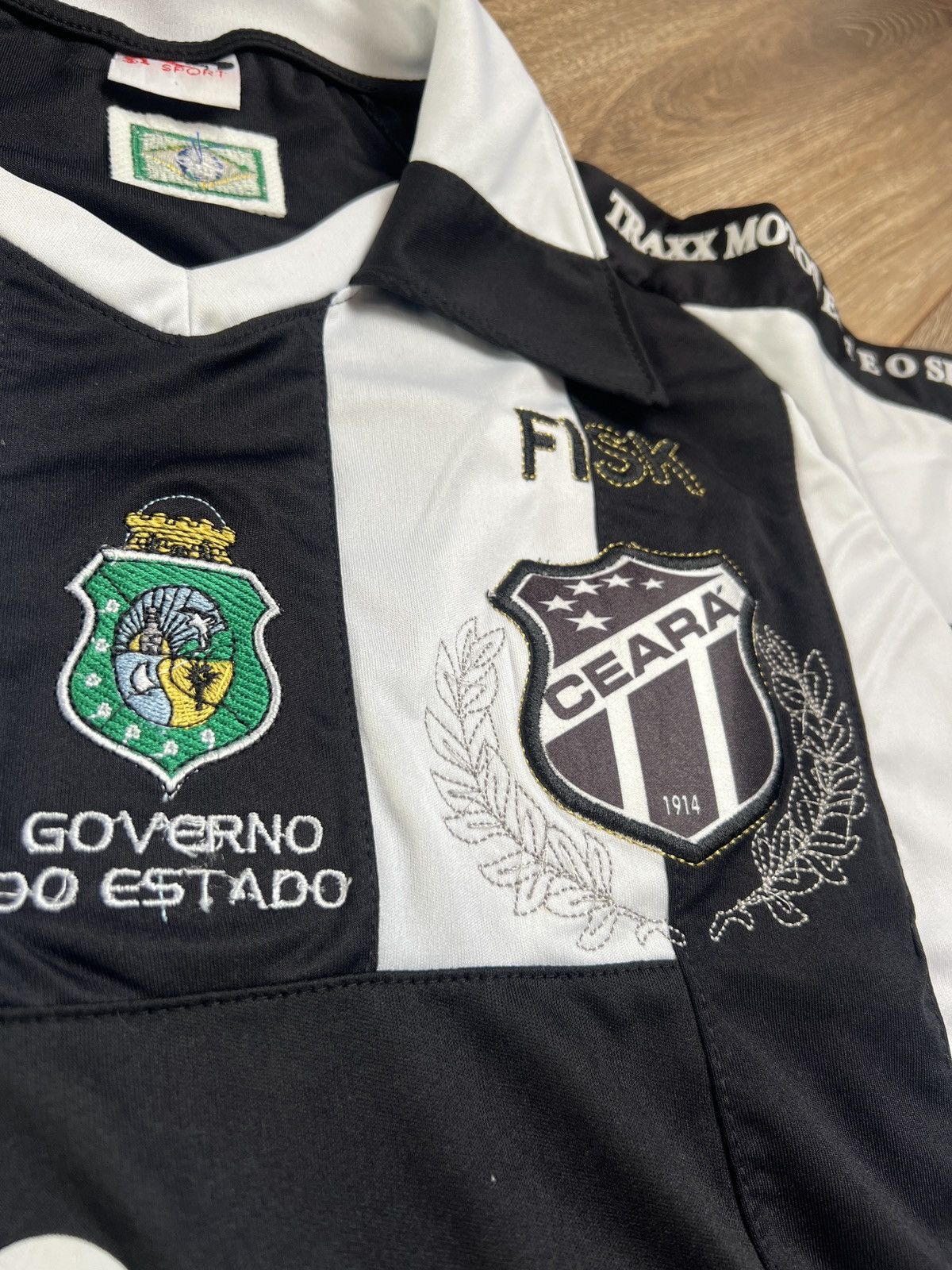 Vintage CEARA Governo Do Estado Vozao Cavaleira White Black Stripes Size US M / EU 48-50 / 2 - 4 Thumbnail