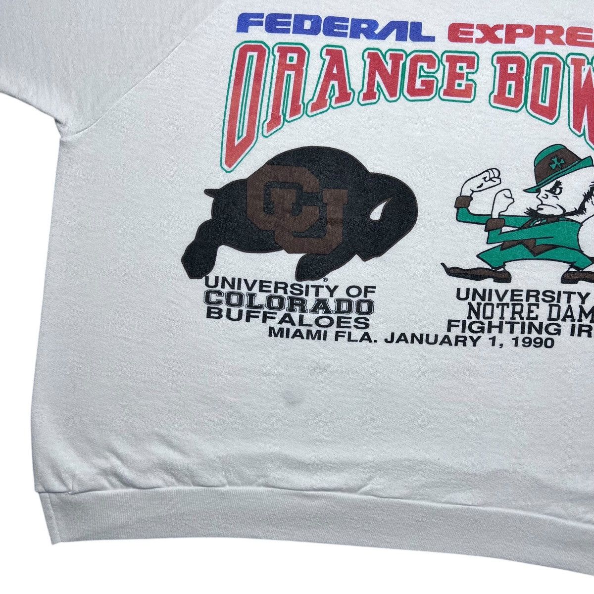 NCAA 1990 Colorado Buffaloes Notre Dame Orange Bowl Sweatshirt Size US L / EU 52-54 / 3 - 9 Thumbnail