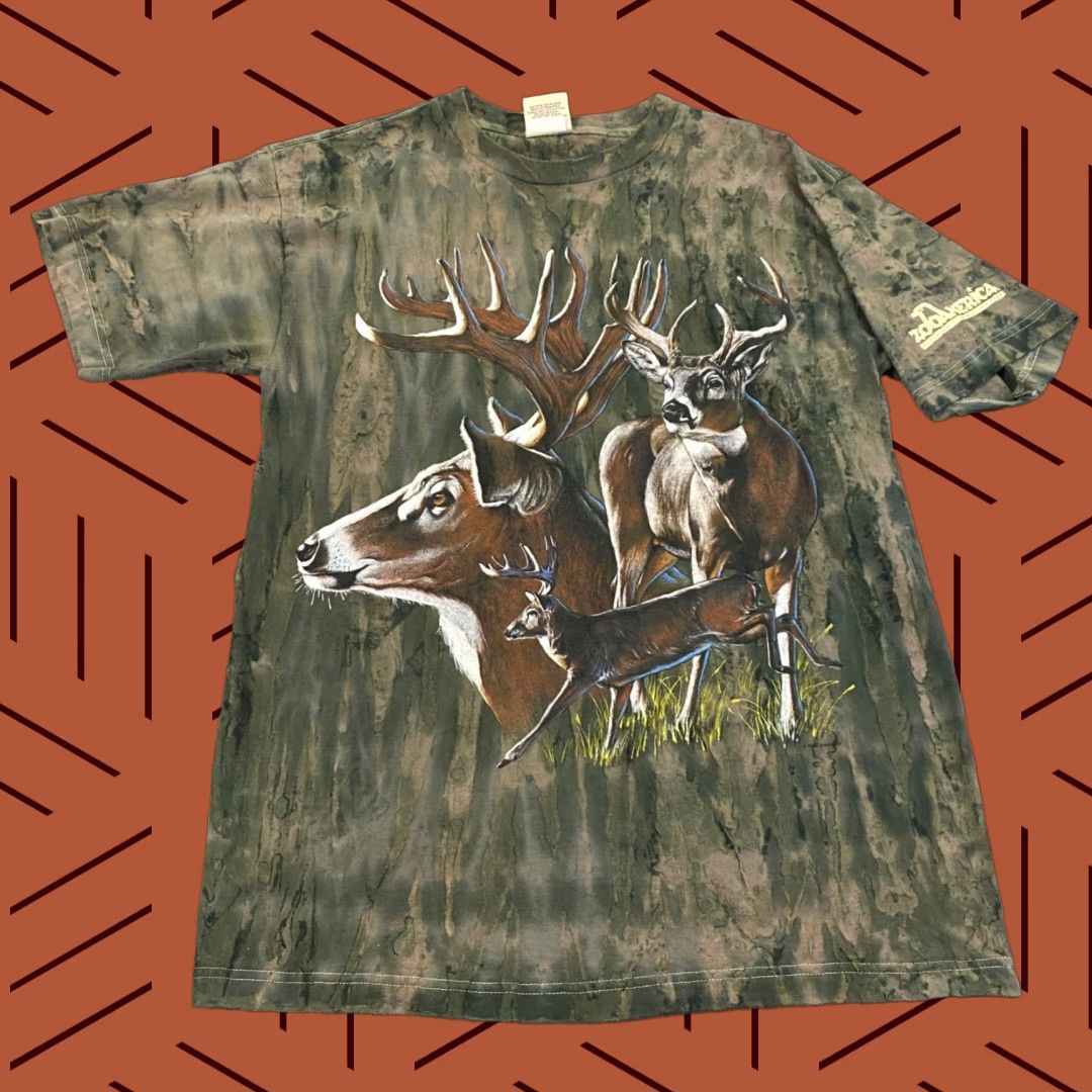 Habitat Habitat Shirt Mens Large Green Deer Graphic Tee Outdoor Hunting Size US L / EU 52-54 / 3 - 1 Thumbnail