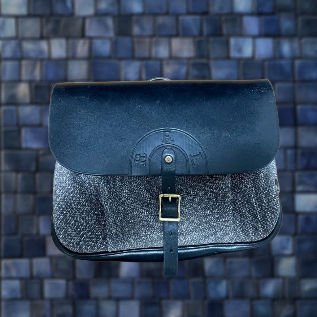 Ralph Lauren RRL Ralph Lauren Shoulder Bag Medium Gray Black Twill Pepper & Salt Excellent Condition Size ONE SIZE - 1 Thumbnail