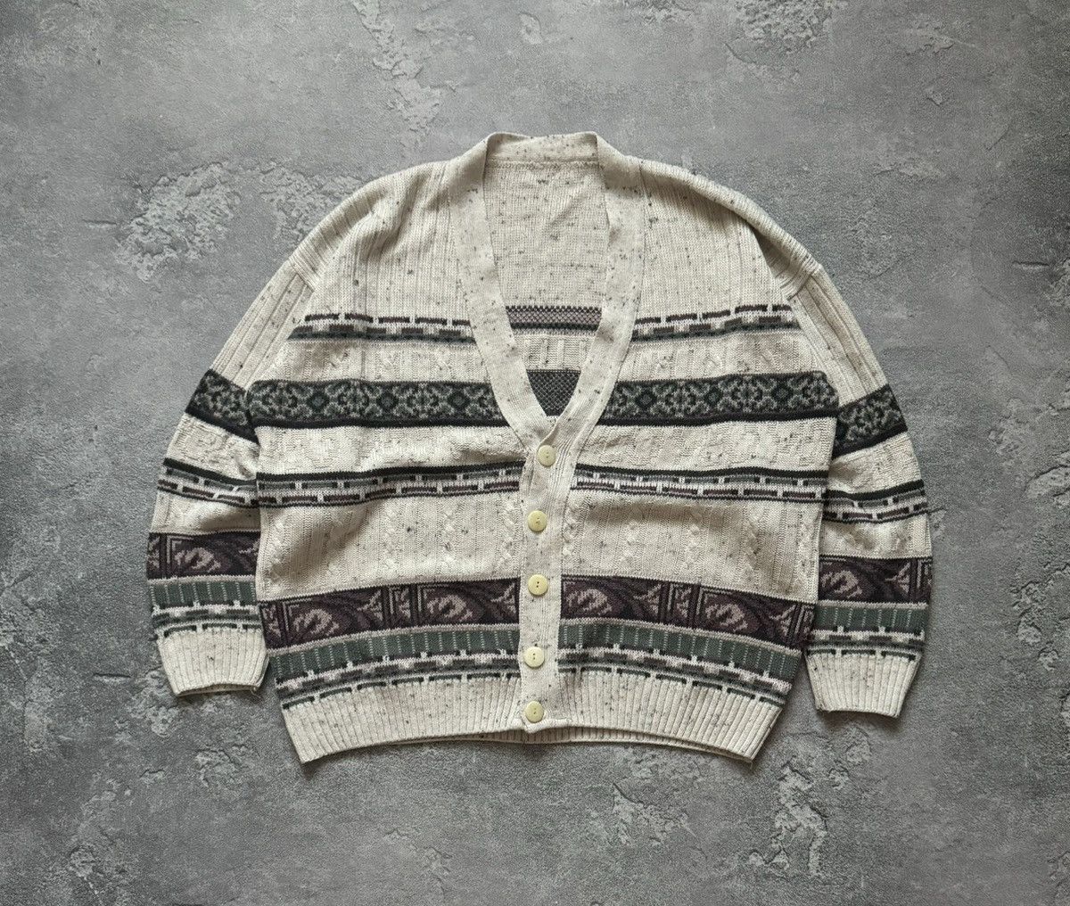 Japanese Brand × Vintage Coogi style Carlo colucci vintage cardigan knitwear sweater Size US XL / EU 56 / 4 - 5 Thumbnail