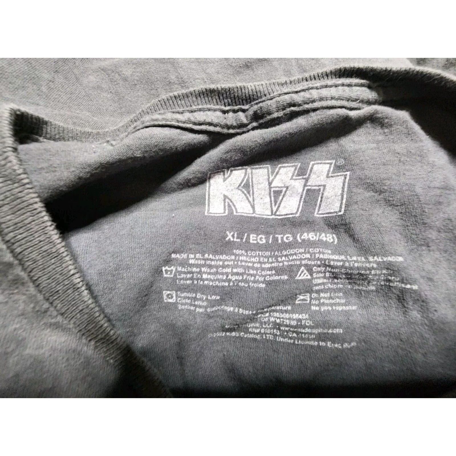 Vintage Kiss Band Tee Mens XL Gray Rock and Roll All Nite T Shirt Cotton Short Sleeve Music Size US XL / EU 56 / 4 - 4 Thumbnail