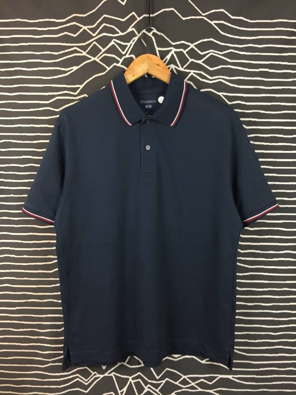 JW Anderson × Uniqlo Uniqlo x JW Anderson Navy Blue Tipped Polo Shirt Size L Size US L / EU 52-54 / 3 - 1 Thumbnail