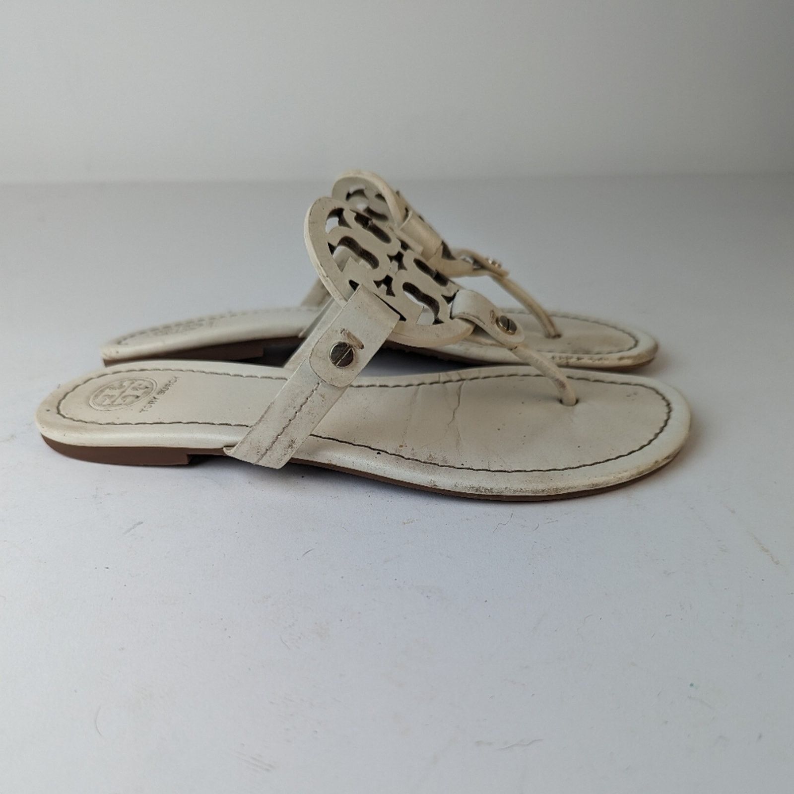 Tory Burch Tory Burch Miller White Sandals - 7.5 Size US 7.5 / IT 37.5 - 4 Thumbnail