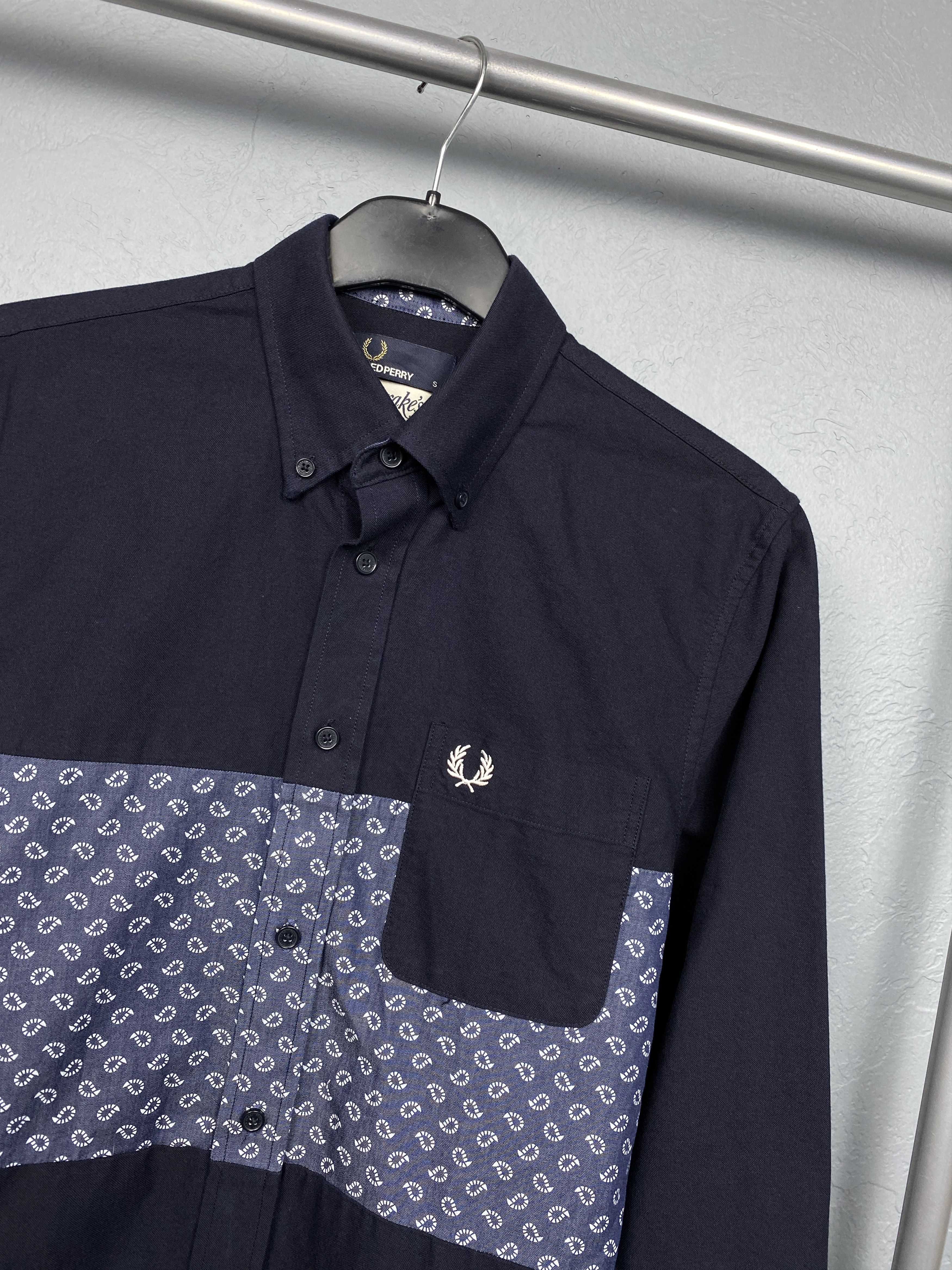 Drake's × Fred Perry Fred Perry Drakes Vintage Mens Long Sleeve Shirt Size US S / EU 44-46 / 1 - 2 Thumbnail