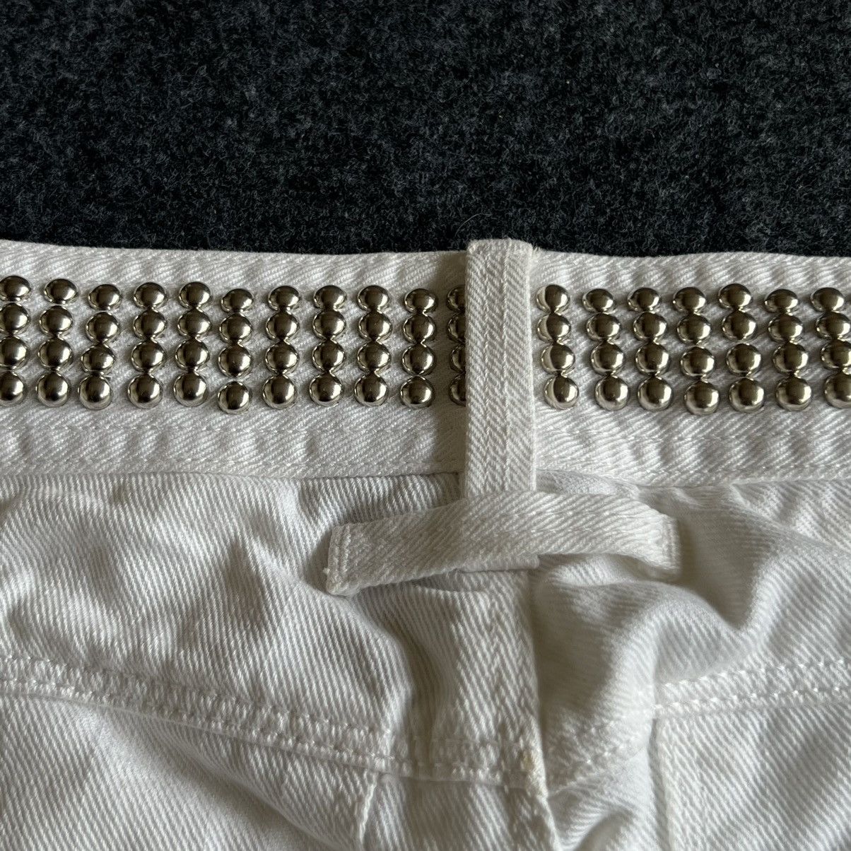 Dolce & Gabbana D&G Audacious Studded White Jeans 2000s Size US 29 - 10 Thumbnail